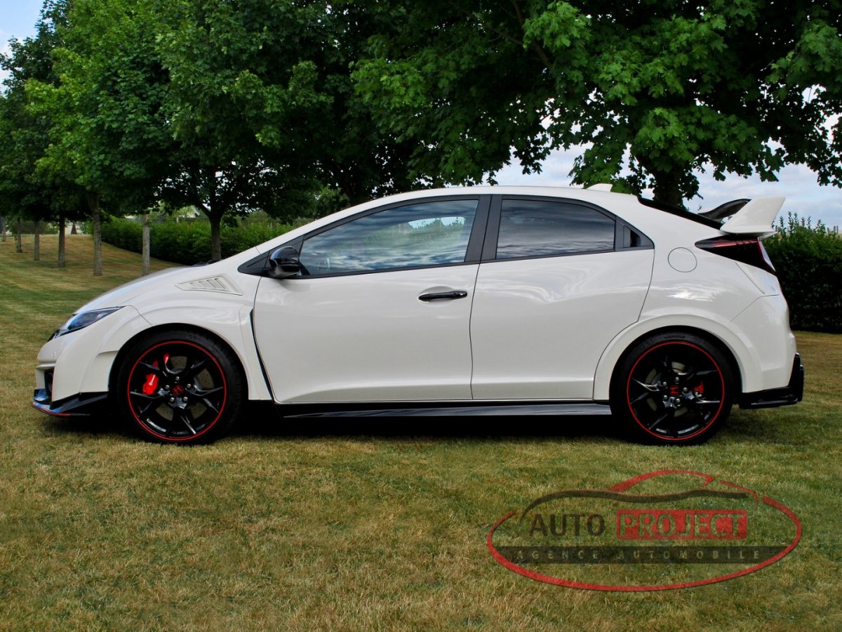 Honda Civic Type R FK8 - 4 Pièce Voiture Tapis - Rouge Moquette & Carbone  Bords