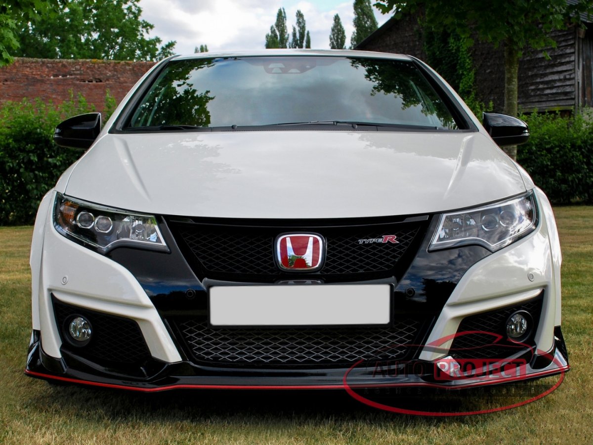 Honda Civic Type R FK8 - 4 Pièce Voiture Tapis - Rouge Moquette & Carbone  Bords